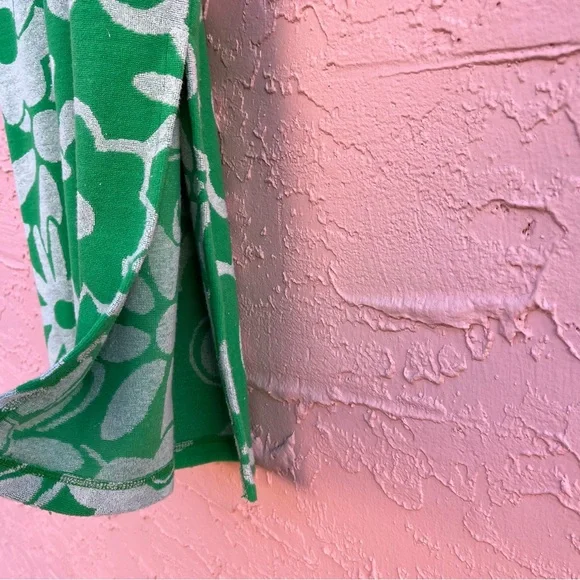 Daily Practice by Anthropologie Terry Cloth Dress Green White Size Large - Picture 4 of 7